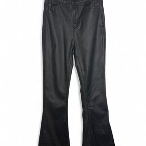 Editked size medium M or 12" waist boot cut flare faux leather jeans